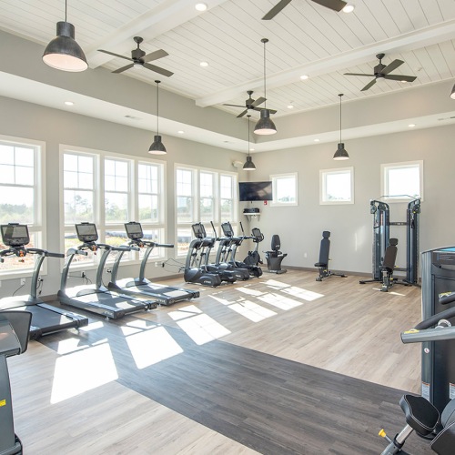 Fitness Center Ample treadmills and well-equipped fitness center